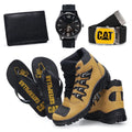 Kit Bota Coturno Masculino Caterpillar Adventure Onset + Chinelo + Carteira + Cinto e Relógio