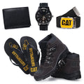 Kit Bota Coturno Masculino Caterpillar Adventure Onset + Chinelo + Carteira + Cinto e Relógio