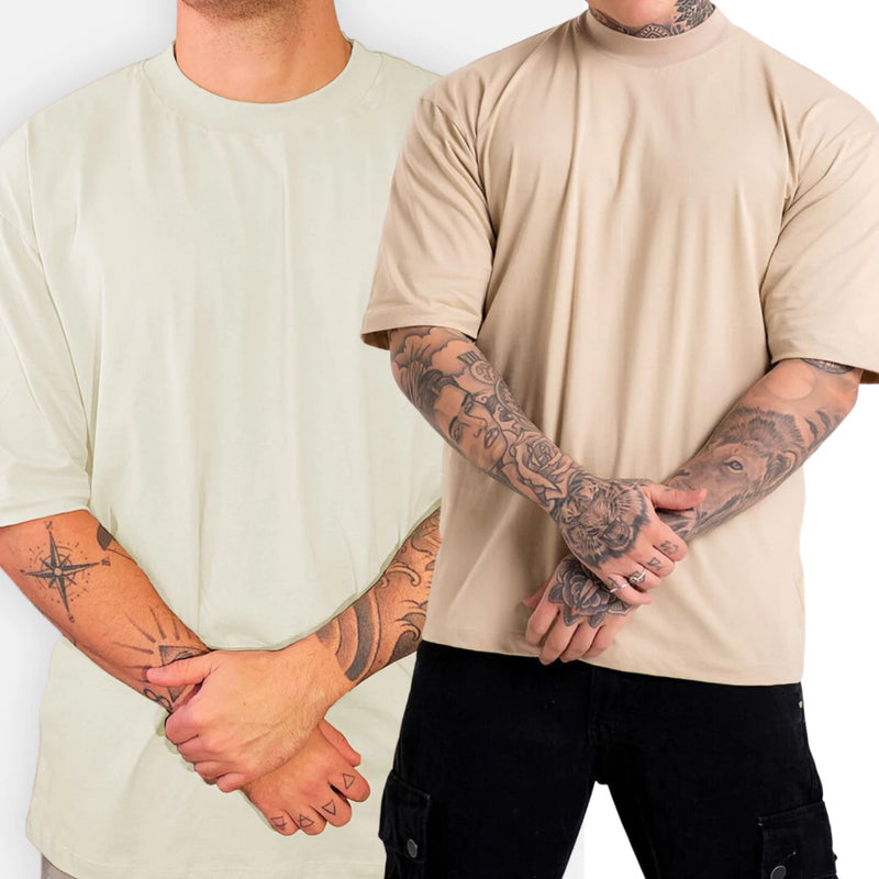 Kit Camisetas  Oversized Streetwear Masculina 100% Algodão 30.1 Padrão Americano