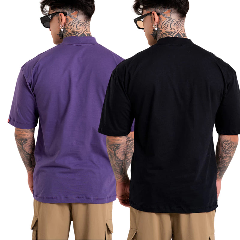 Kit Camisetas  Oversized Streetwear Masculina 100% Algodão 30.1 Padrão Americano