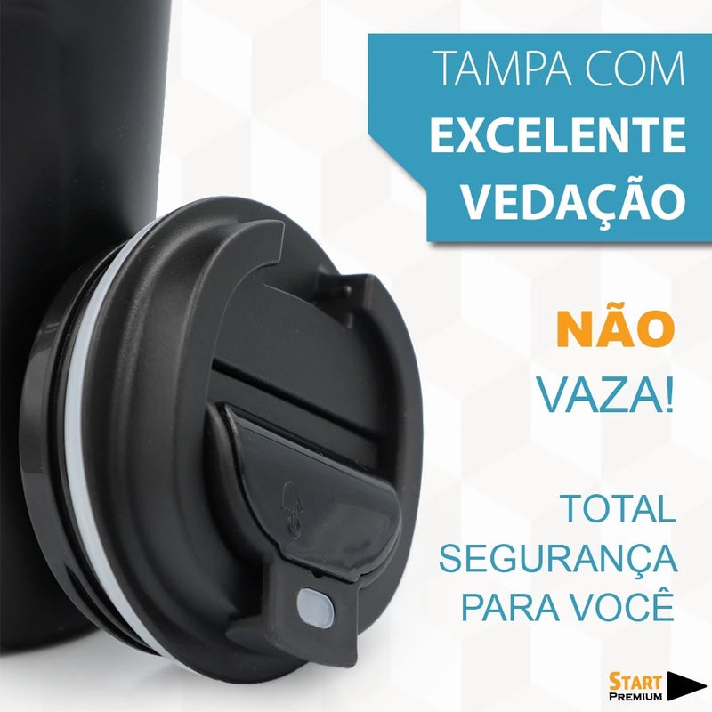 Caneca Copo De Café Coffee Com Termômetro DIGITAL Isolado Termico de Aço Inoxidável 500ml