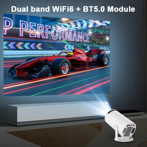 Projetor Wi-fi lançamento Portátil com Android HDMI Smart Cinema Hy300 4k HD