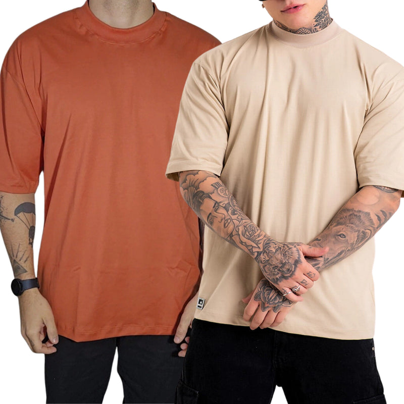 Kit Camisetas  Oversized Streetwear Masculina 100% Algodão 30.1 Padrão Americano