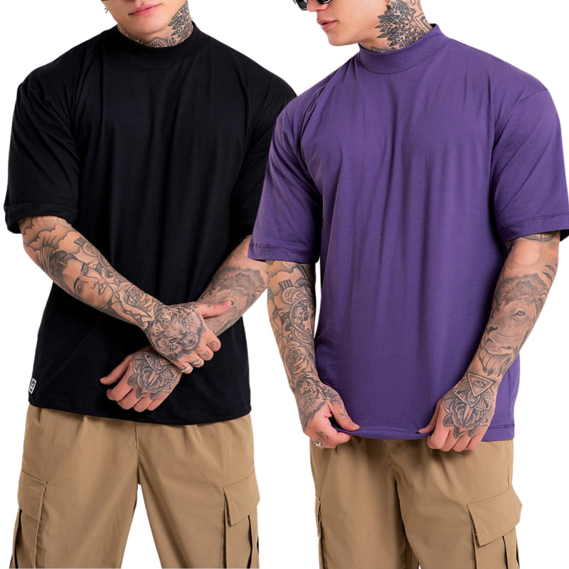 Kit Camisetas  Oversized Streetwear Masculina 100% Algodão 30.1 Padrão Americano